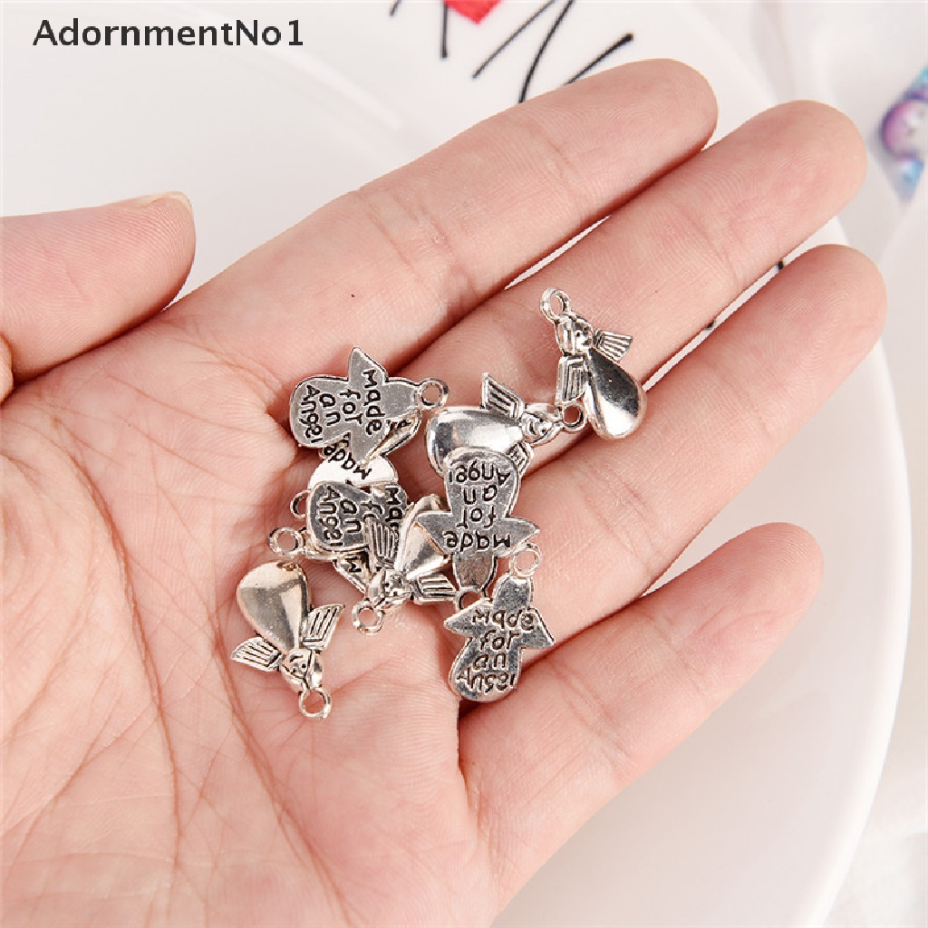 (AdornmentNo1) 50pcs / Lot Liontin Silver Tibet Bentuk Malaikat Untuk Kerajinan Perhiasan DIY