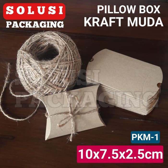 

ISI 36PCS PILLOW BOX KRAFT MUDA PKM1 KECIL/TEMPAT KADO KOTAK SOUVENIR AKSESORIS