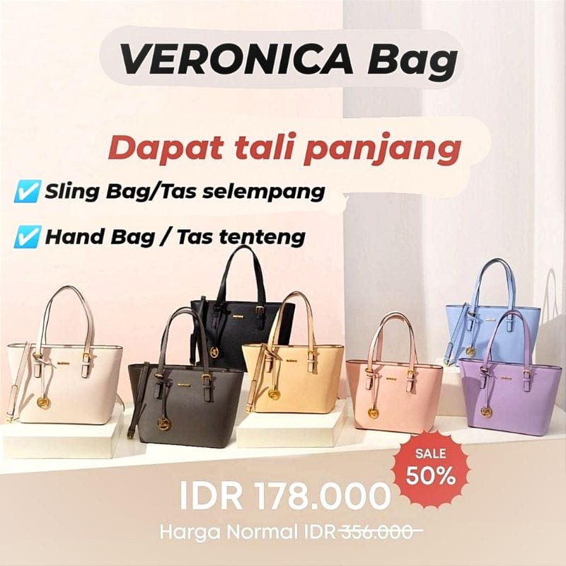 Veronica Bag Jims Honey Tas Selempang Tas Jinjing Wanita Jims honey Murah Lucu 100% Original