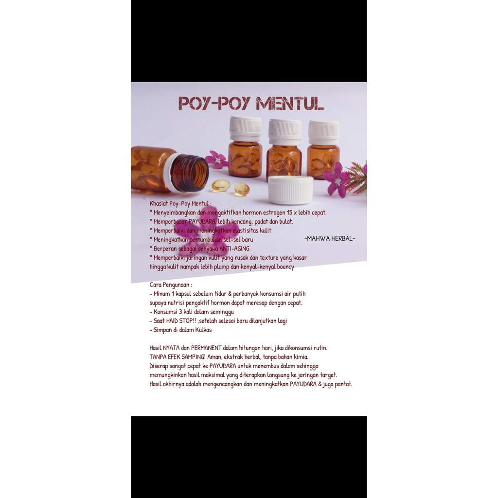 Pembesar payudara/Pengencang payudara Hormon estrogen (pengaktif hormon kewanitaan)