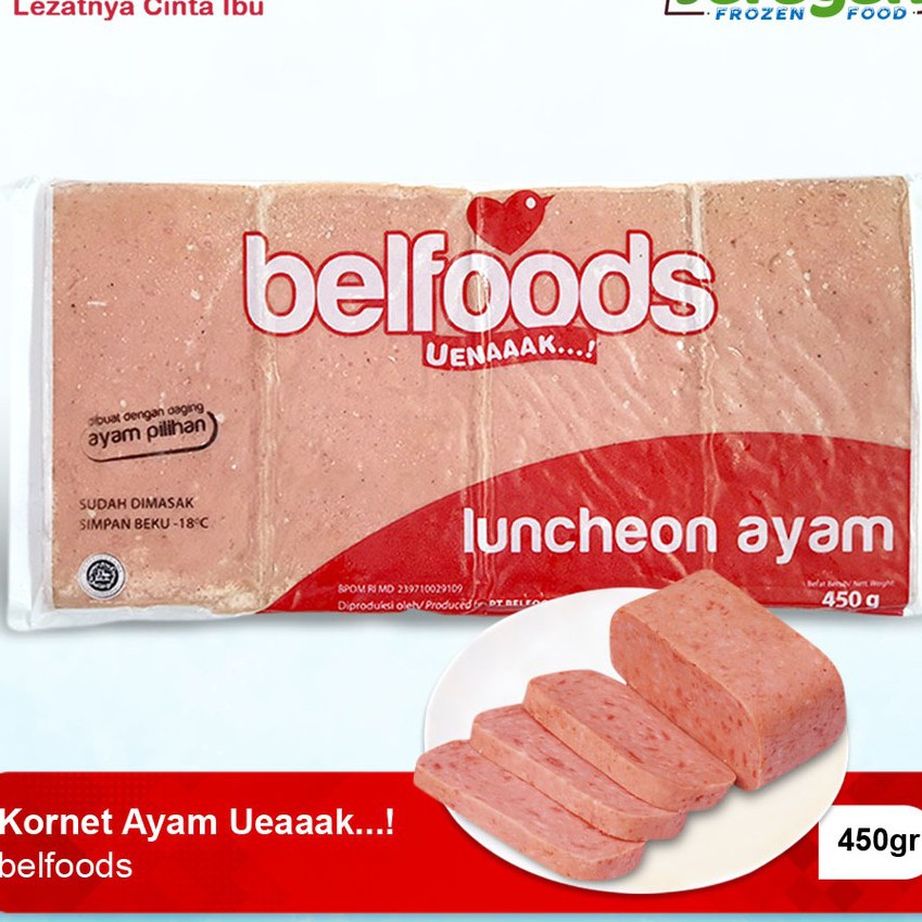 

BELFOODS KORNET AYAM LUNCHEON AYAM 450 GRAM - DAGING OLAHAN AYAM