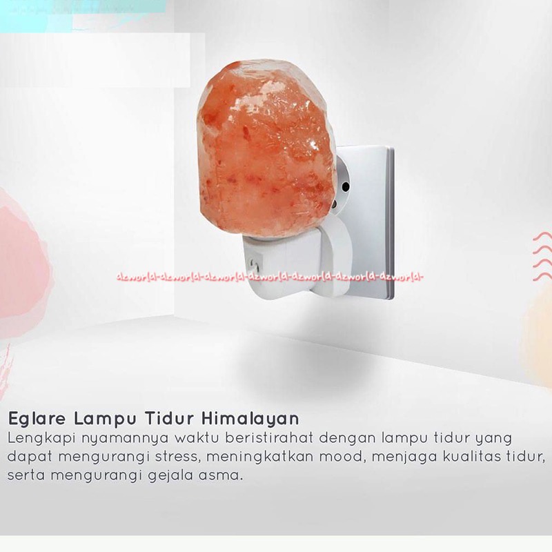 Eglare Wall Lamp Himalayan Salt Lampu Dinding Tembok Untuk Refleksi Model Bulat Love Eglar