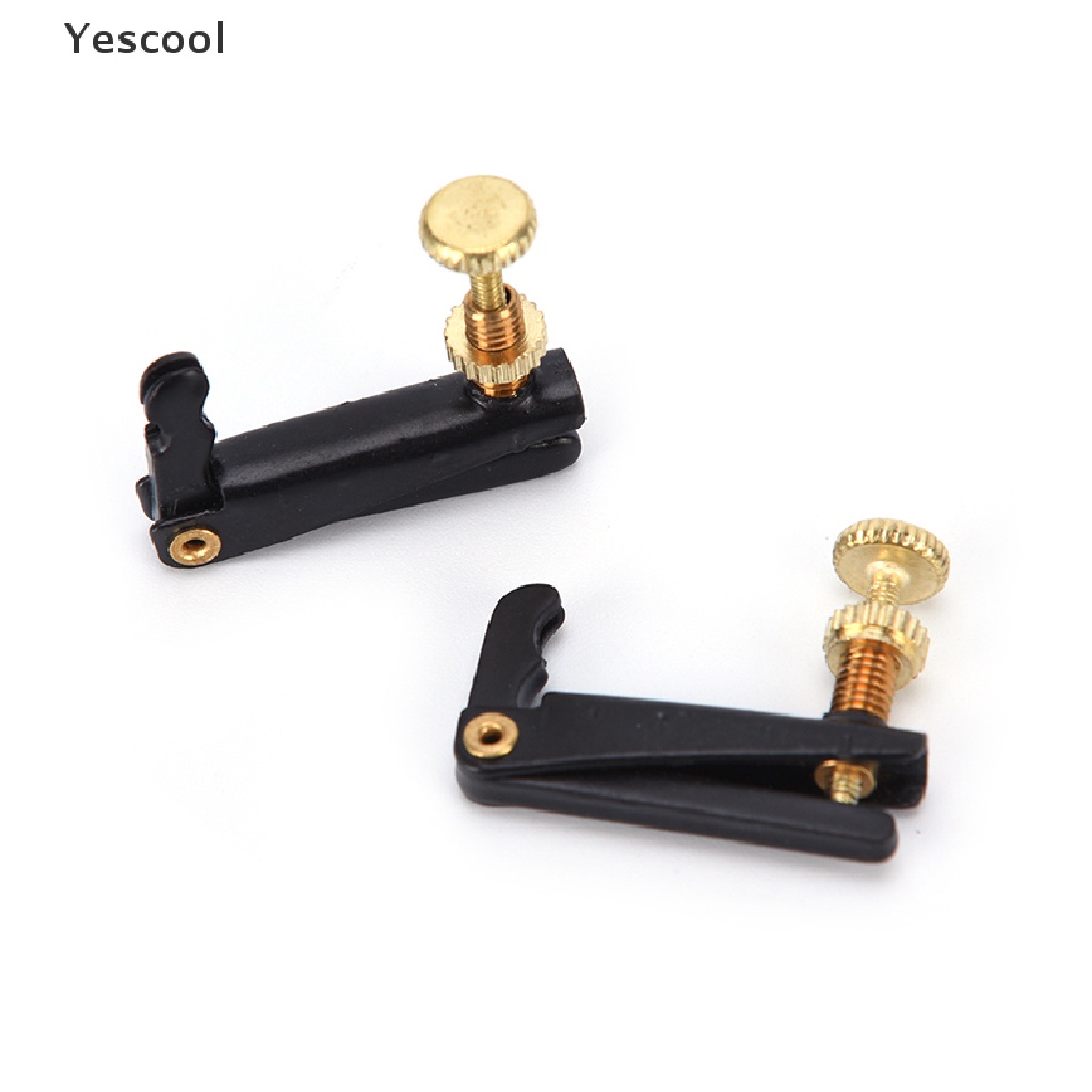 4 Pcs Alat Penyetem Nada Bahan Logam Warna Hitam Untuk Biola 4 / 4 3 / 4