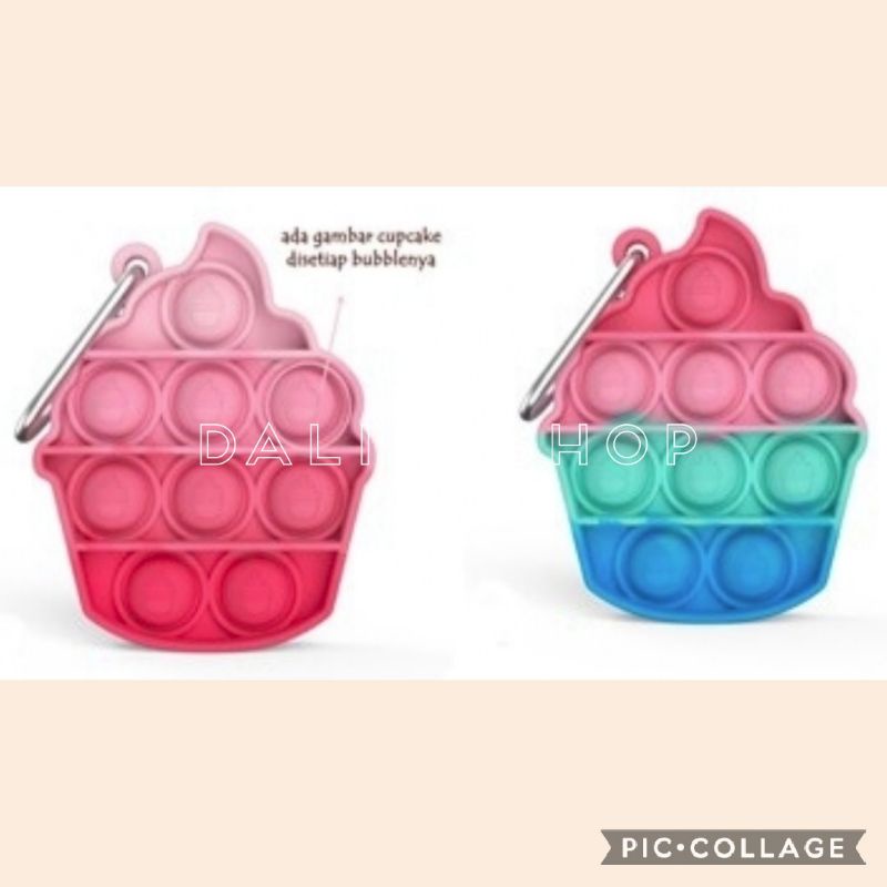 DALINGSHOP Pop it Fidget Mainan Go Bang fox Mind Mainan Anti Stress  Pop Pop itko-Ganci Capcake Random