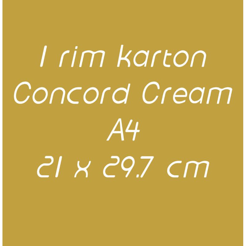 

Karton Concord Cream 1 rim A4
