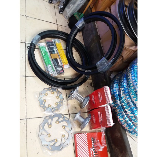 paket velg Trail Trabas KLX 18 21 rossi tromol plus disc  Jari2