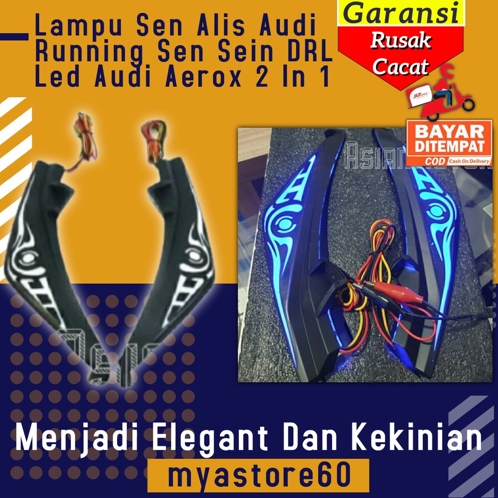 Lampu Sen Alis Audi Aerox Running Sen Sein DRL Led Audi Yamaha Aerox 2 In 1