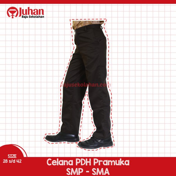 AM CELANA SEKOLAH SMP - SMA CELANA PANJANG PRAMUKA COKLAT BEGIE