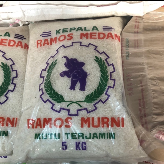 Beras Ramos Medan Cap Gajah 5kg