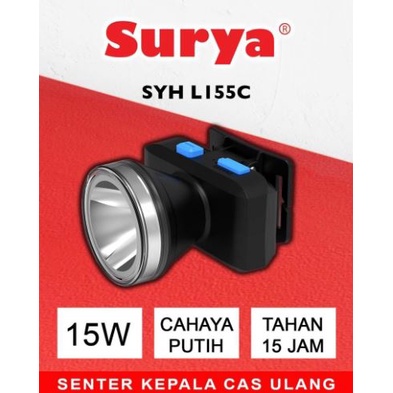 Headlamp / Senter Kepala Surya 15w L155C rainproof 15 watt