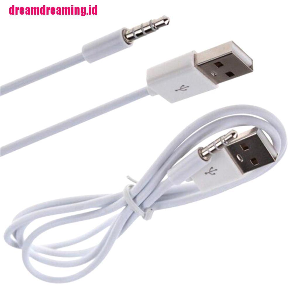 Kabel Adapter AUX Audio Jack 3.5mm Ke USB 2.0 Male Untuk Pc