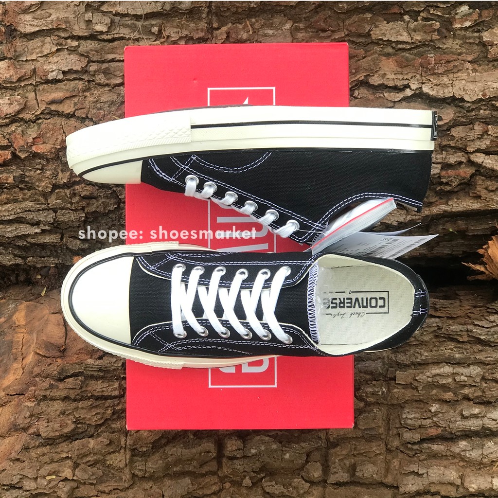 SEPATU CONVERSE 70S LOW BLACK WHITE ALL STAR CHUCK TAYLOR OBRAL MURAH