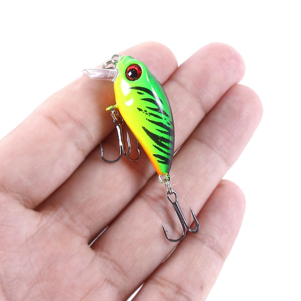 HENGJIA 6Pcs Mini Crankbait Umpan Pancing 4cm/3.5g Swimbait Fishing Lure Minnow Ikan Bass Bait Kail