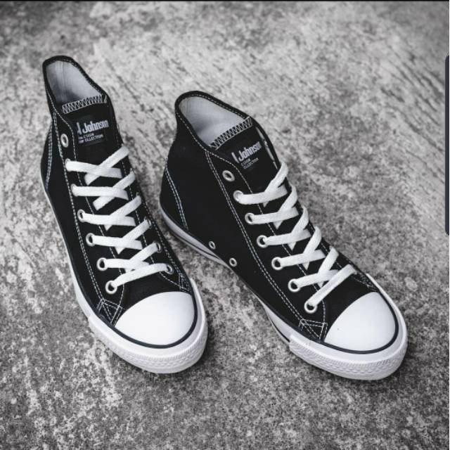 Johnson Basic High BlackWhite Sepatu Sekolah Sneakers Pria Wanita Casual Kasual Original Sepatulokal