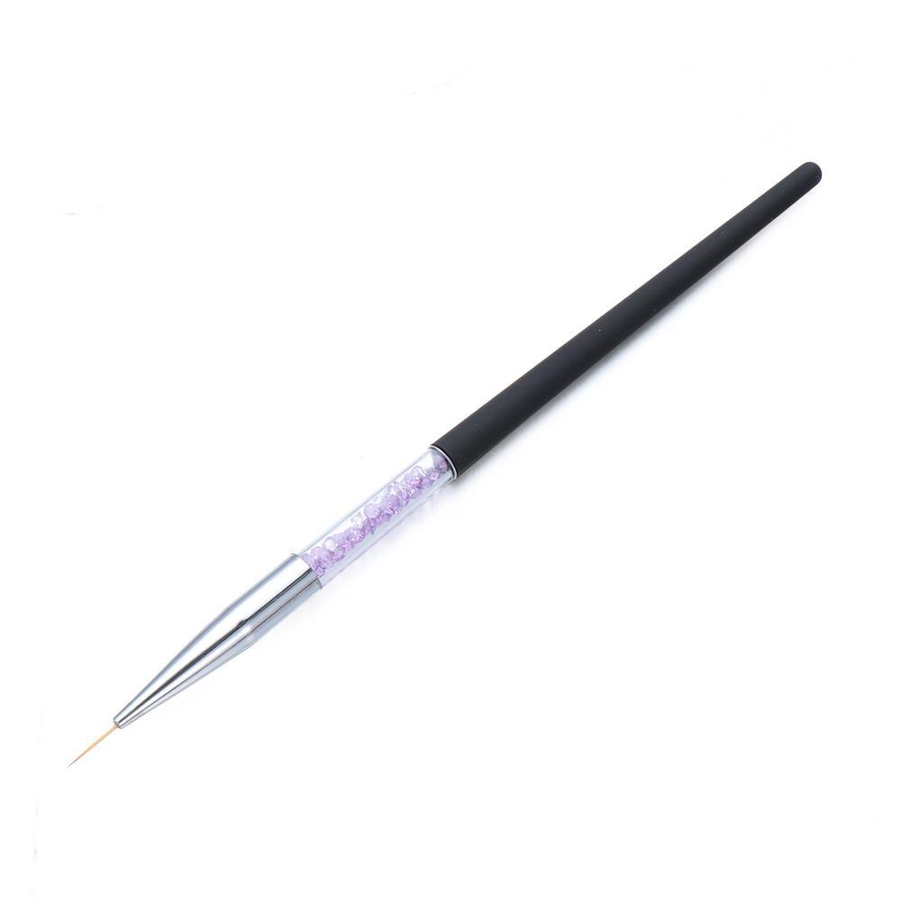Preva Nail Liner Pen Pen New French Style Crystal Handle Gambar Garis Garis Grid Stripe