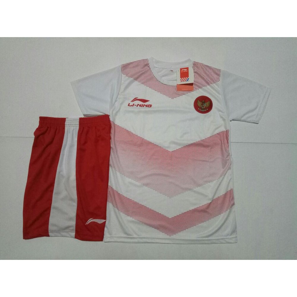 Baju Jersey Baju Setelan Futsal Bola Lining Timnas Indonesia Putih