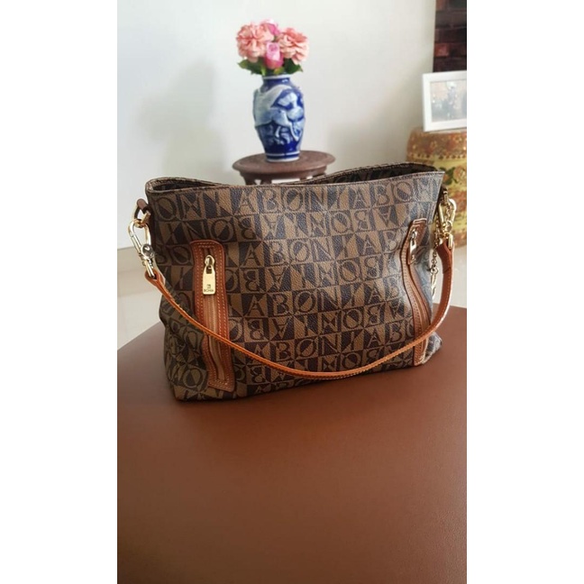 Bonia sonia TAS ORIGINAL cokelat PRELOVED BRANDED AUTHENTIC KERJA KULIAH PESTA SECOND BEKAS5