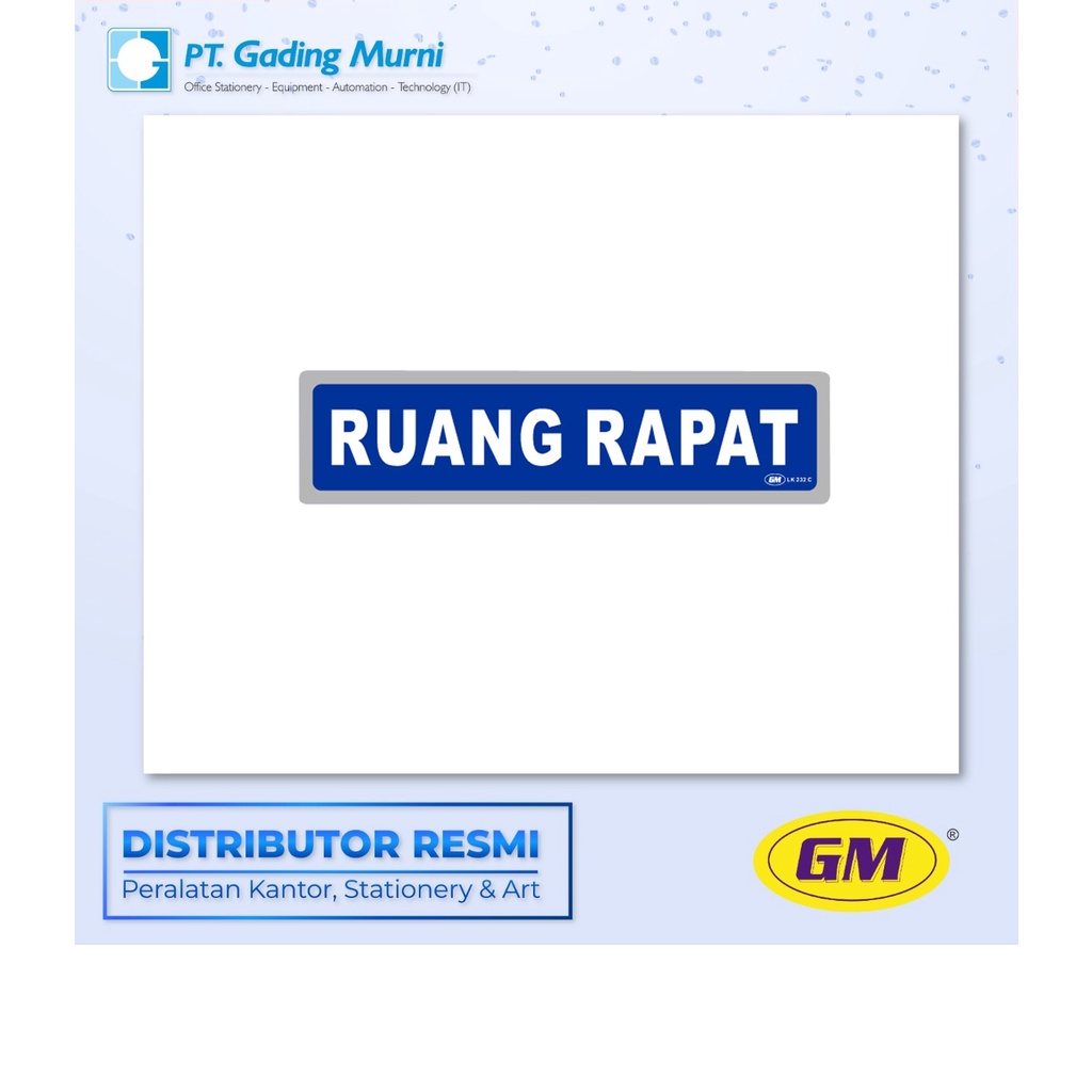 

GM LABEL KECIL LK 232 WARNA RUANG RAPAT