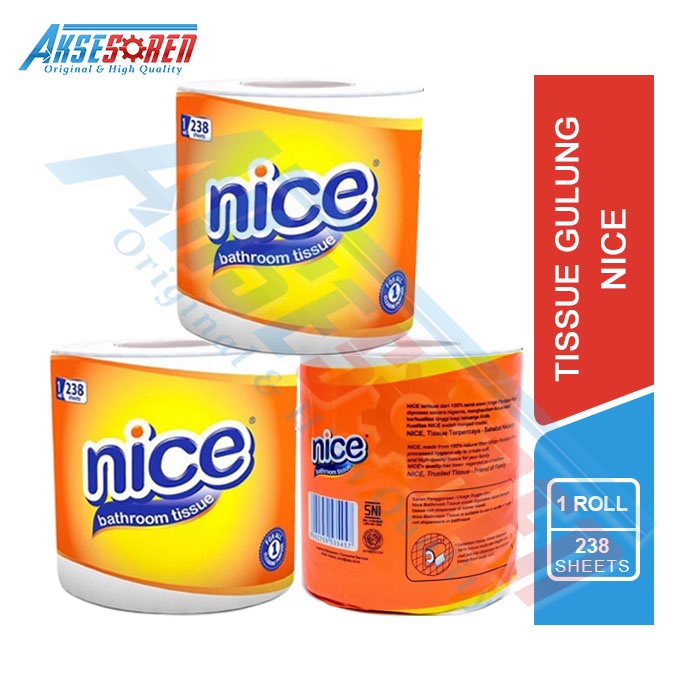 TISSUE SERBAGUNA NICE [238 SHEETS/1 ROLL] / TISSU GULUNG NICE FACIAL TISSUE / TISSUE NICE / TISU KER