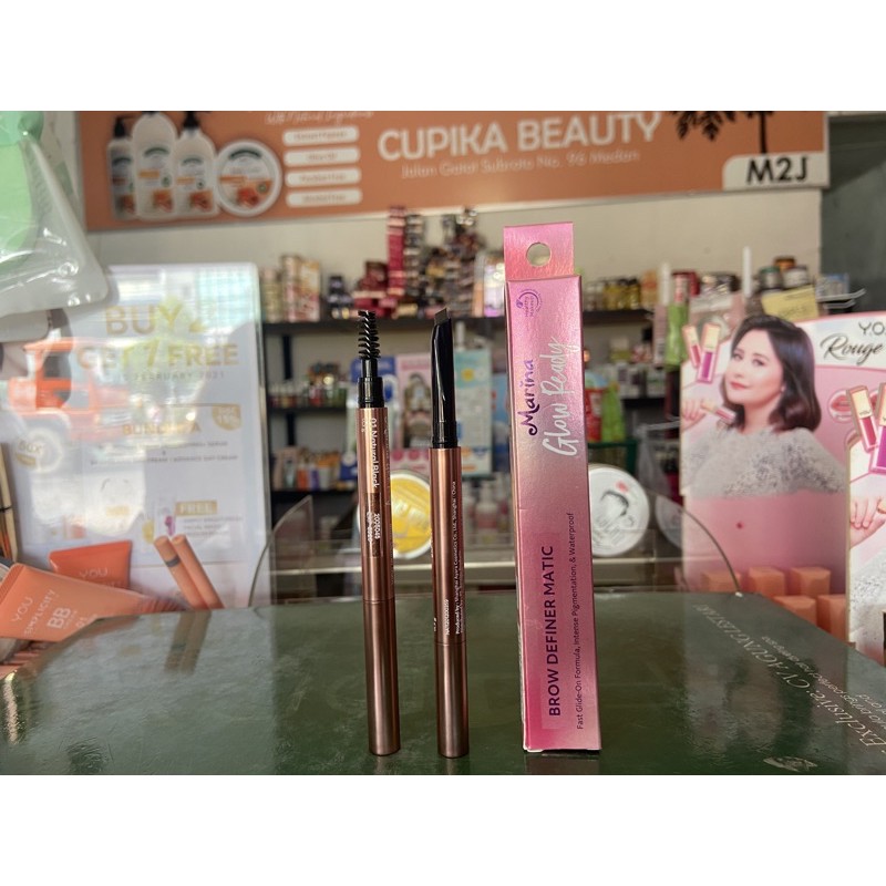 po.x -- marina glow ready matic eyebrow -- pensil alis matic marina