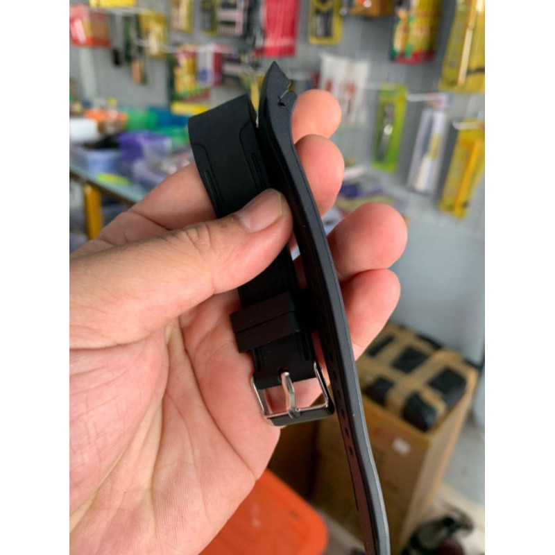 Strap Tali jam Tangan karet hitam ruber strap model kuping