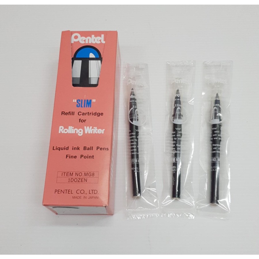 

REFILL PENTEL MG-8 ASLI ORIGINAL | REFILL CARTRIDGE FOR ROLLING WRITER