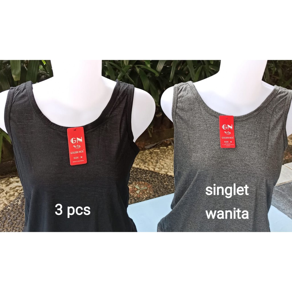 Golden Nick ~ 1 Pcs Singlet Wanita, Pakaian dalam Wanita Berkualitas ( 6 Warna, 4 Ukuran )