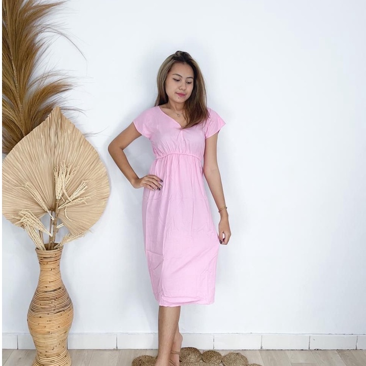 Daster Dress Manohara Bali-MN - POLOS BABYPINK