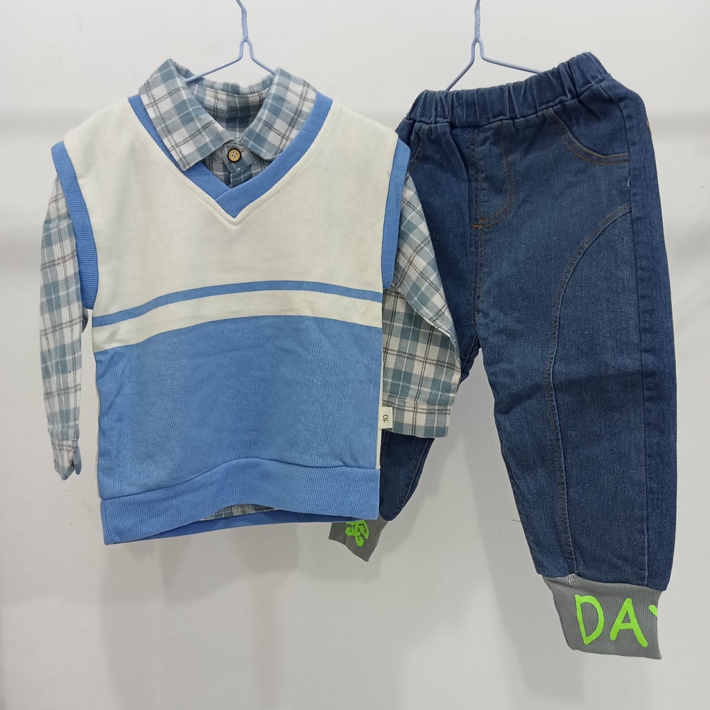 [COD] Setelan baju baby impor premium VEST BIPU Anak lucu impor premium 0-5 Tahun/ Babylovanta