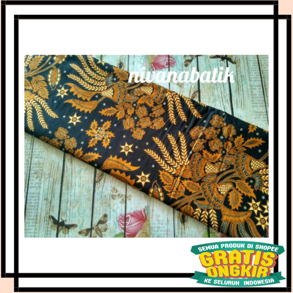 BATIK SEMARANG MURAH - TERBARU TERKINI / KAIN MANGGAR TERBAIK B204 Kain Batik Sogan Manggar
