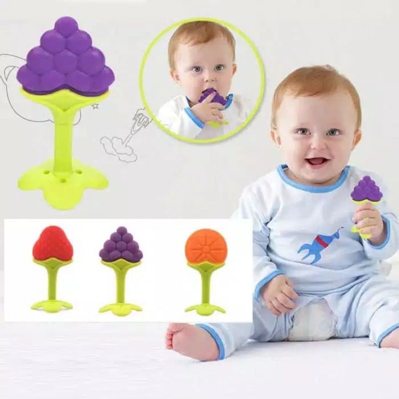 Mainan gigitan buah bayi / silicon teether