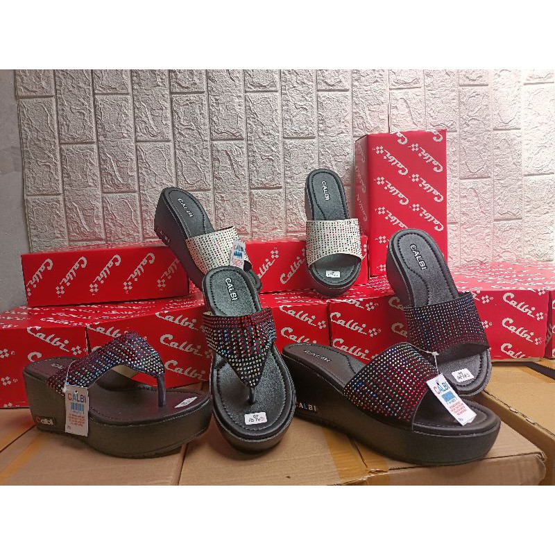 CUCI GUDANG Sandal Wedges Best Seller | Sandal Wedges Calbi