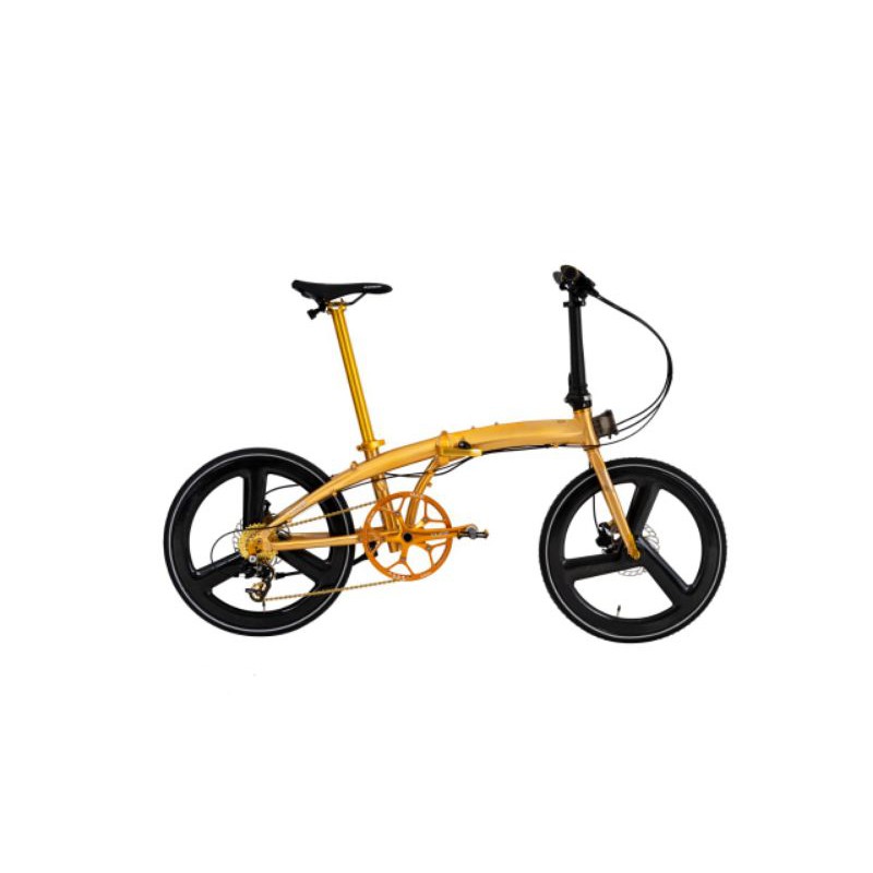 Sepeda Lipat Element ECosmo 11Speed Gold Edition Velg Carbon 20inch