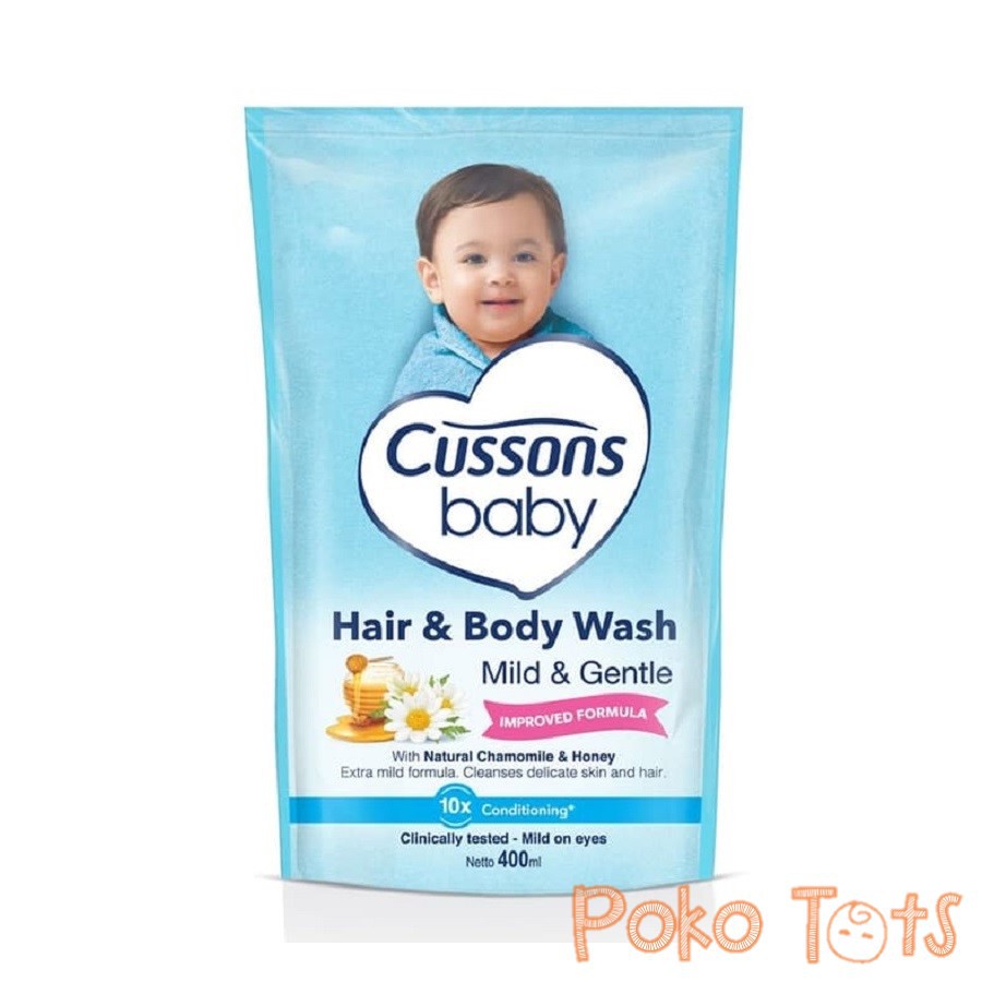 Cussons Baby Hair and Body Wash Mild Gentle Reffil 400ml Sabun Shampo Bayi