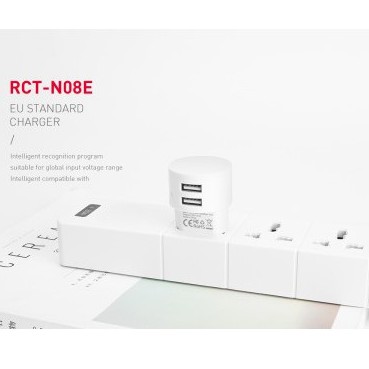 829 RECCI RCT-N08E Travel Charger Dual USB Port EU