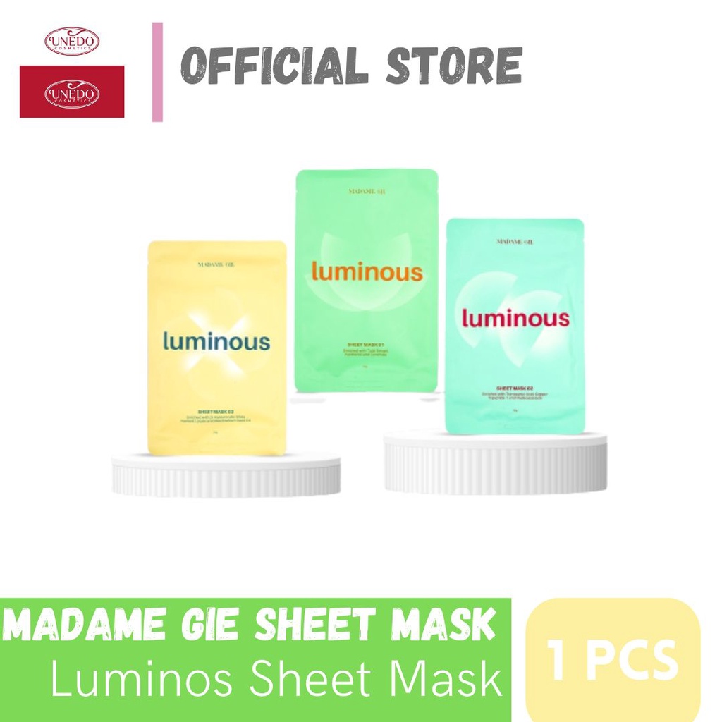 Madame Gie Luminos Sheet  Mask-Skincare Masker Wajah