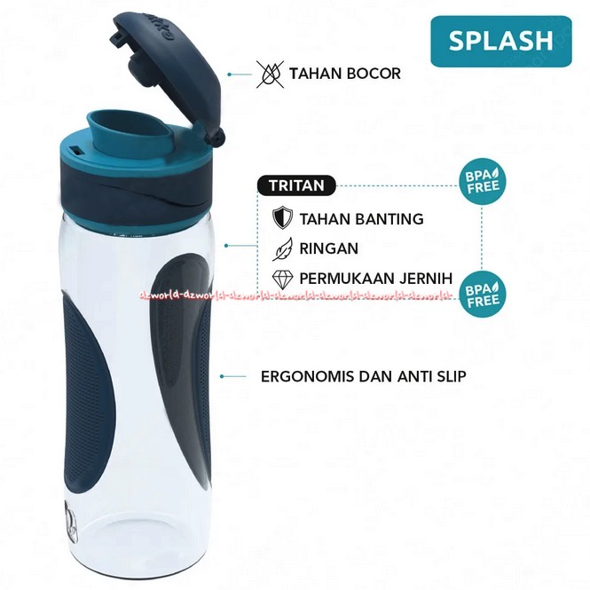 Quokka 730ml Splash Indigo Sport Bottle Drink Botol Minum Olahraga Tritan Tahan Banting Ringan Quoka