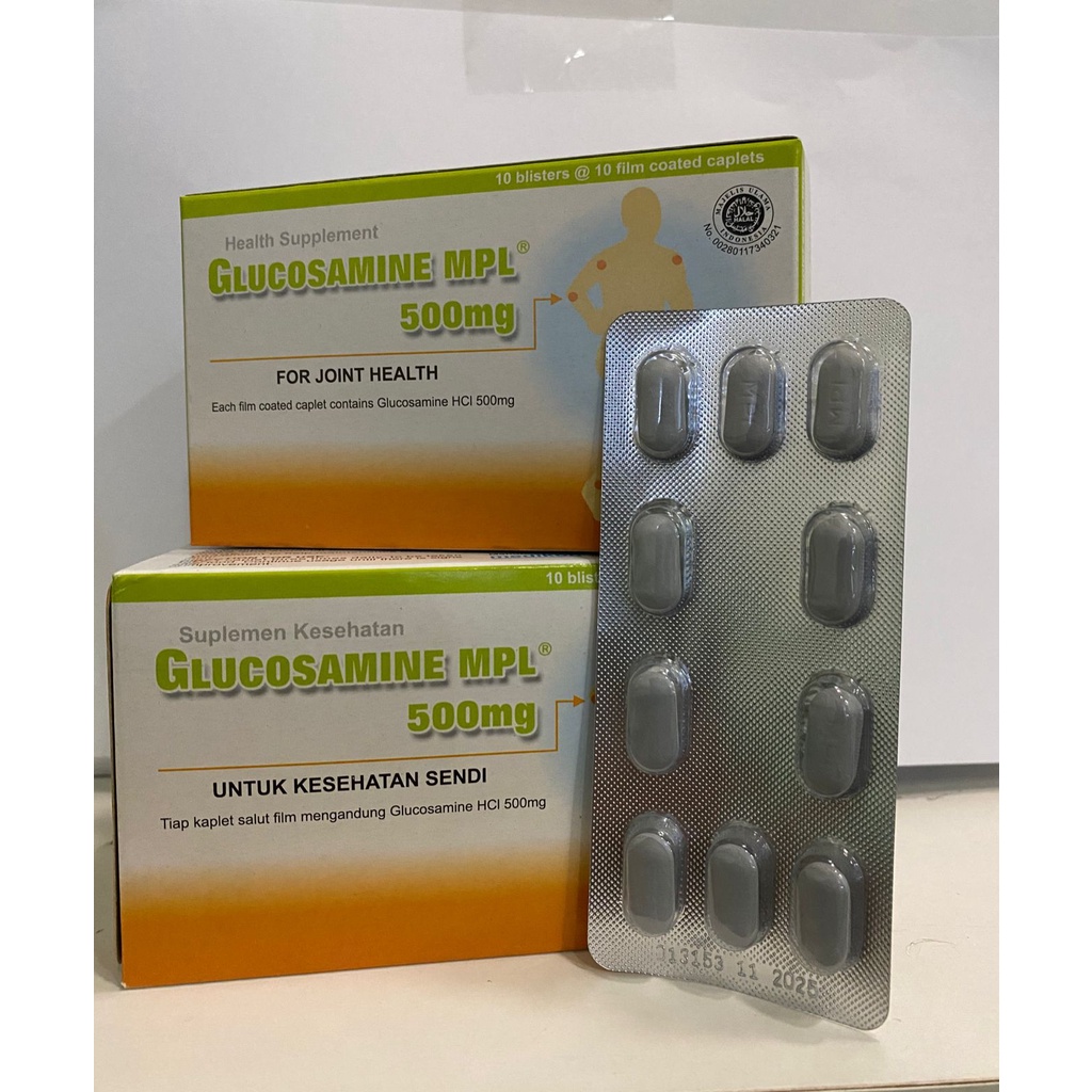 Glucosamine MPL 500mg Perstrip 10 Tablet / Suplemen Tulang dan Sendi