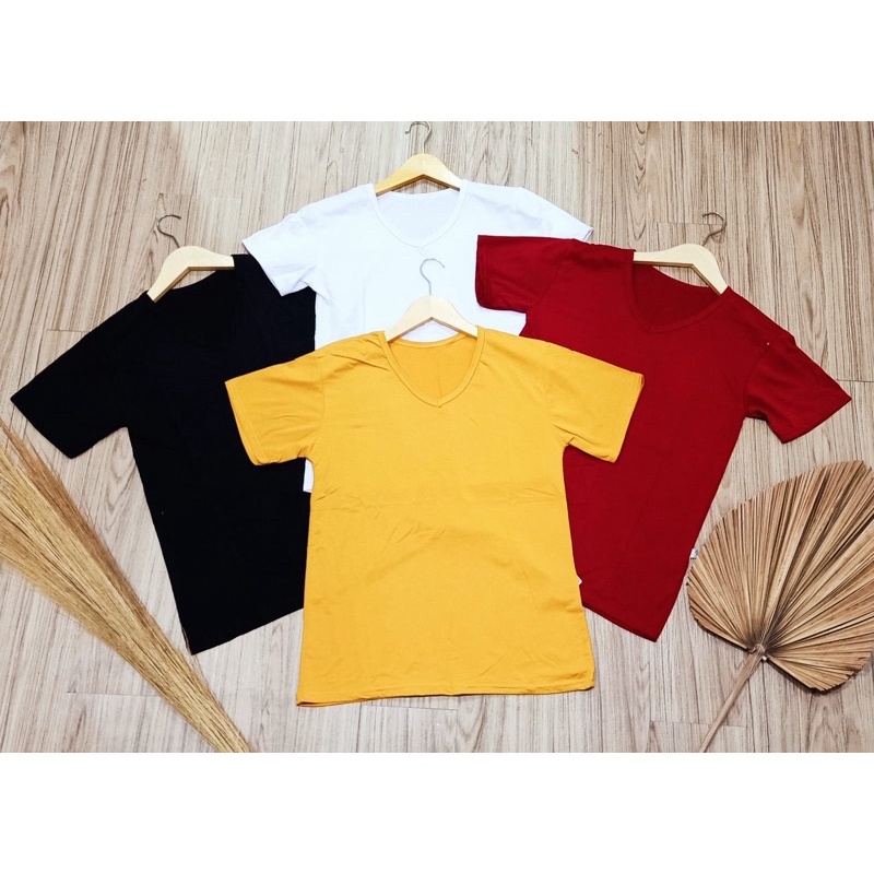 (Khusus warna BEST SELLER) Kaos Polos V / Kaos Spandex Polos / Kaos Polos Kerah V / Kaos Spandex Polos Kerah V / Kaos Santai / Kaos Polos / Kaos Wanita