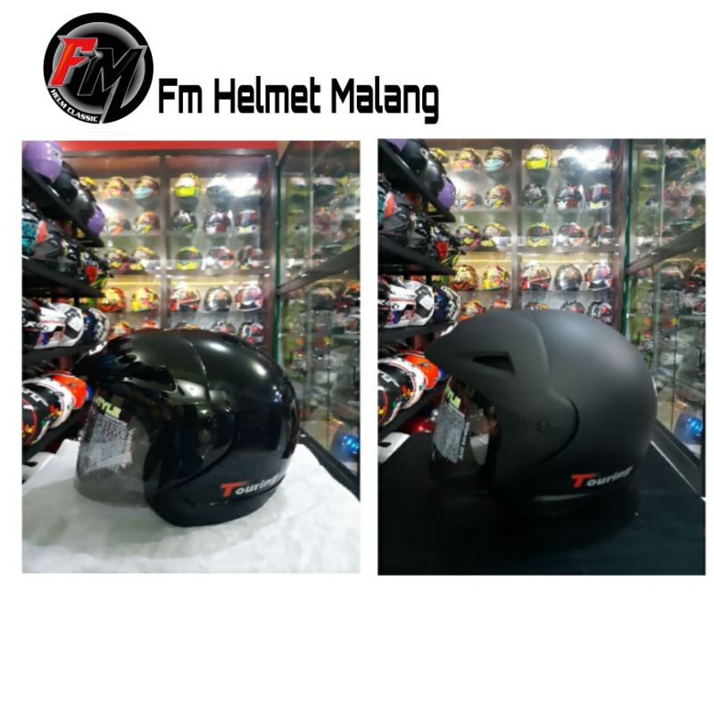Helm Legendaris BMC TOURING,Blak metalik& Blak Doff
