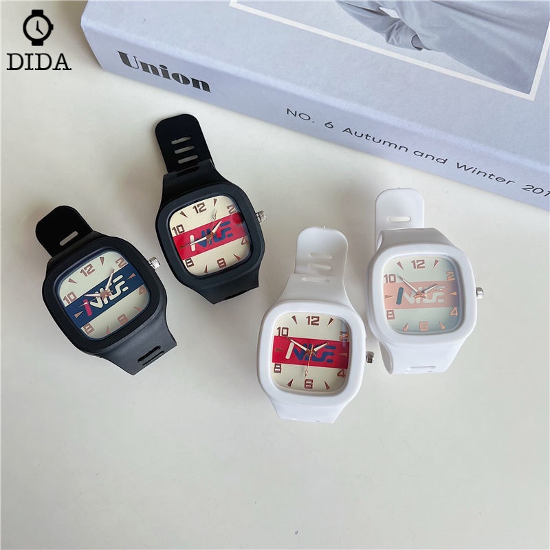 NIKE Jam Tangan Casual Analog Quartz  Wanita Dan Pria Strap Rubber Korean Fashion Import