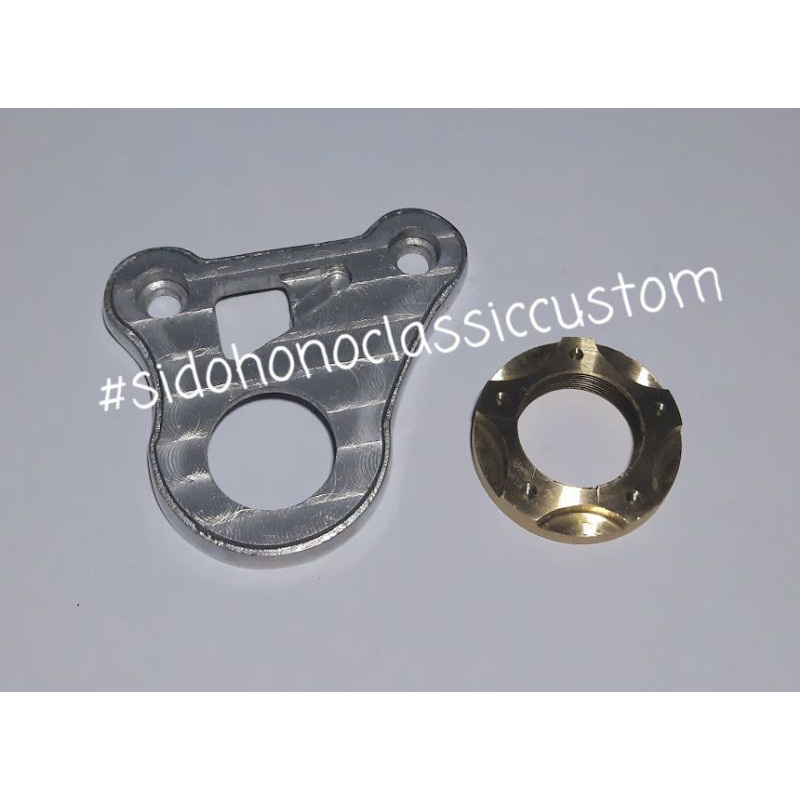 Pangkon kontak CB motif CNC set ring kontak full kuningan