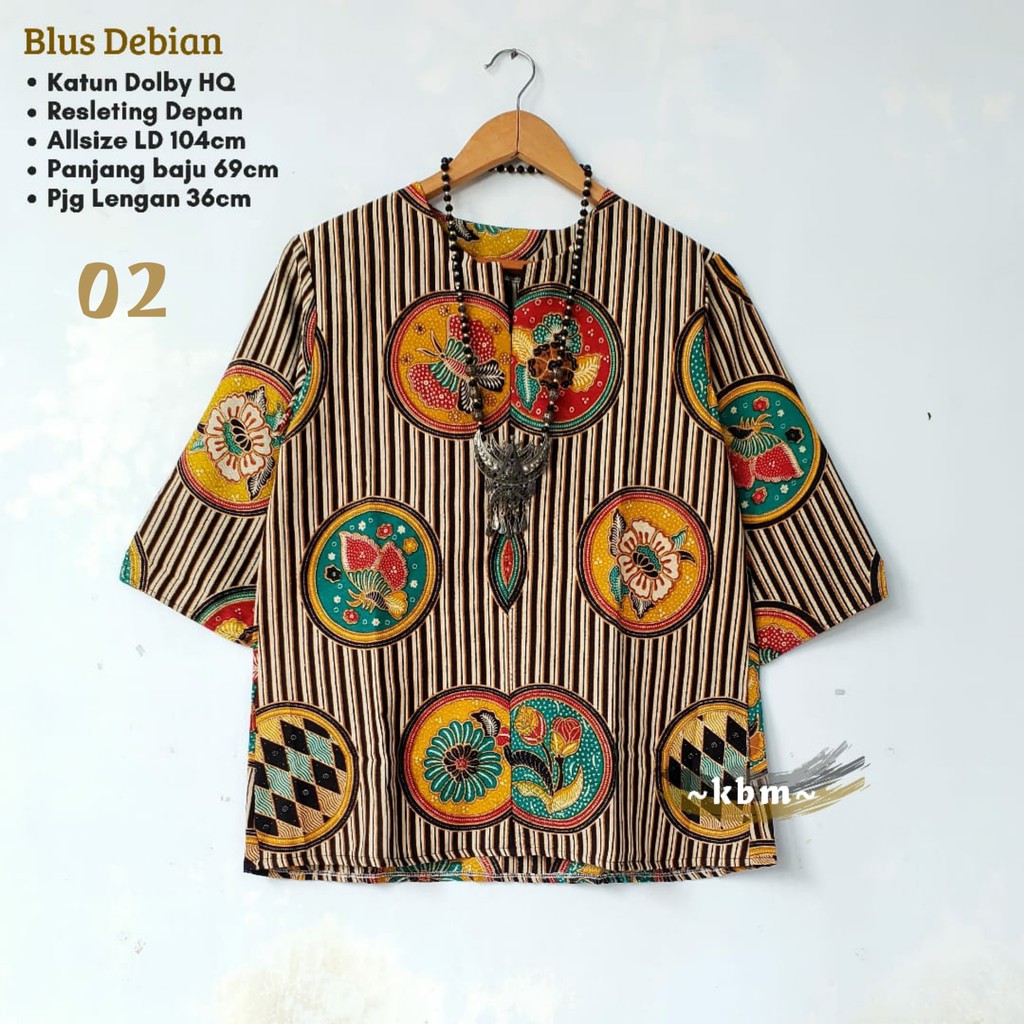 Blus debian ori batik solo