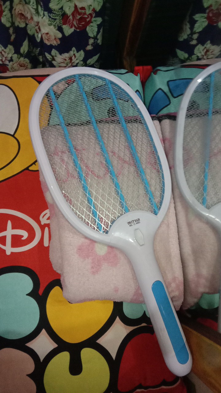 Raket Nyamuk Cas Mitsui Aries Mrl 72 Jaring Oval