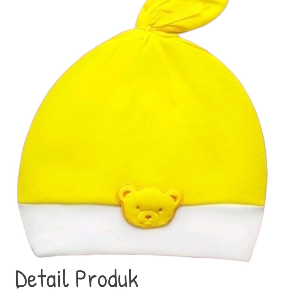 Topi Kuncir Bayi (0-6 Bulan) NEWBORN Topi Kupluk Bayi Baby Hat Topi Kelinci Bayi Baru lahir Laki Laki Topi Bayi Pelindung Kepala