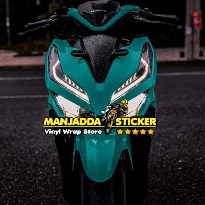 Stiker skotlet hijau tosca glossy kualitas super premium