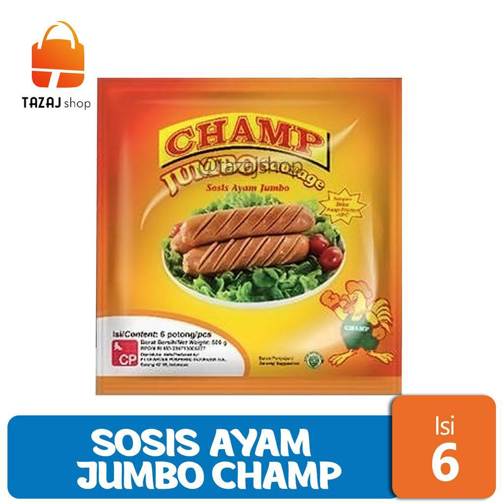 

Sosis Ayam Jumbo Champ Isi 6 Pcs