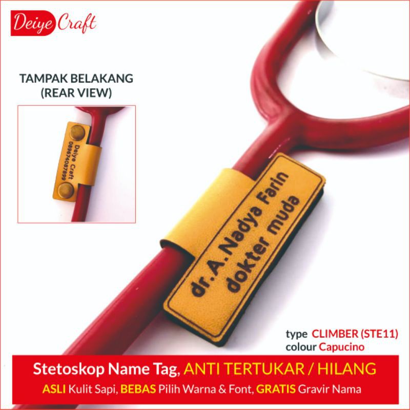 

NAME TAG STETOSKOP Stetotag Stetostag Custom Name Model Climber