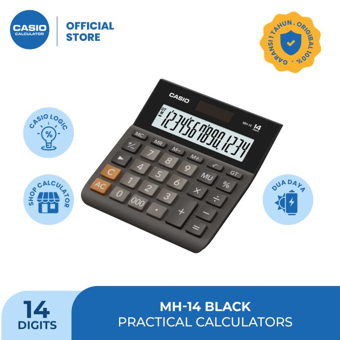 

Casio Calculator Mh-14 Black - 14 Digit