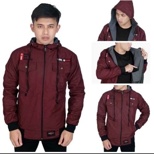 Jaket Pria Hoodie Waterproof - Jaket Outdoor Parasut Terbaru